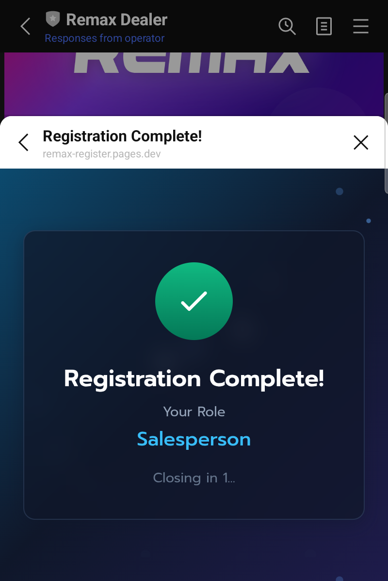 Registration Complete